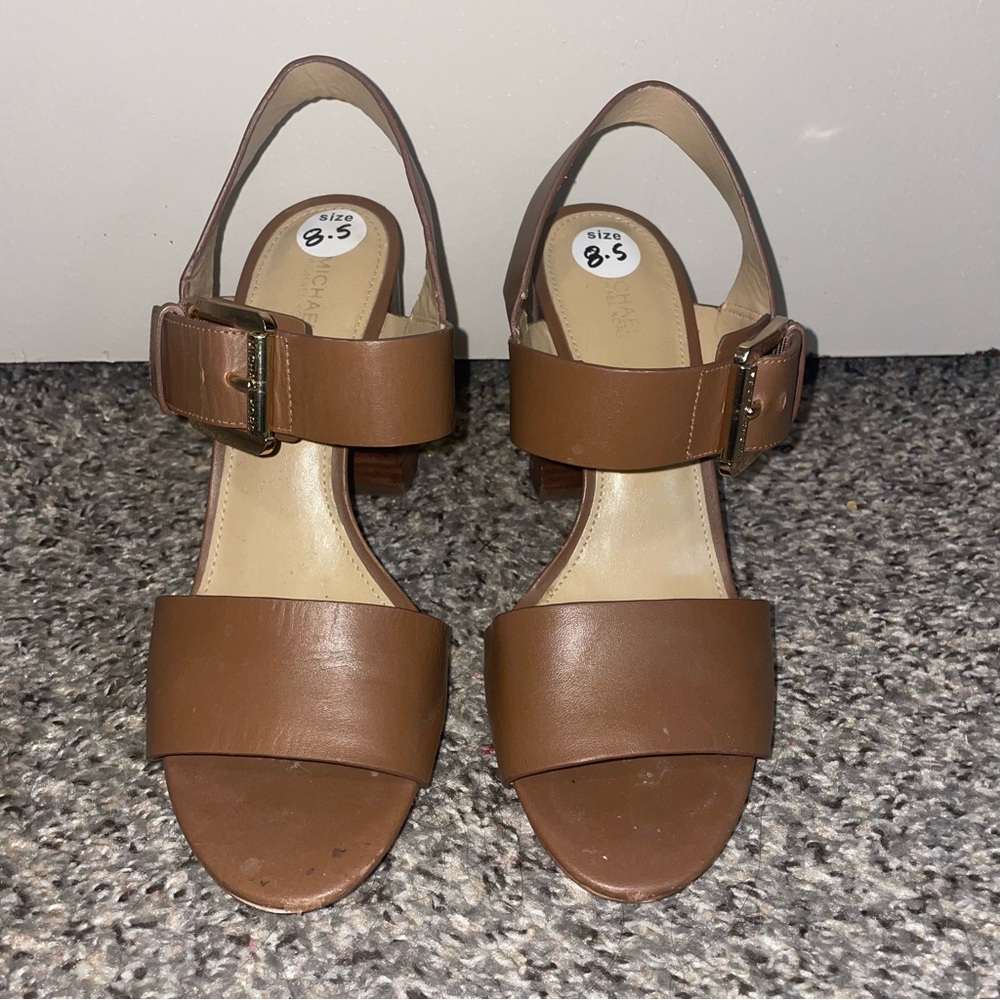 Michael Kors Brown Leather Heels